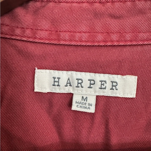 Harper Button-Front Shirt - Brick Red - Picture 3 of 3